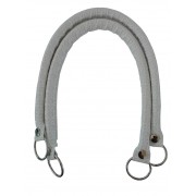 Handles for Handbag in Faux Leather - Color White